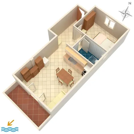 Daire With Parking Space Jezera, Murter - 5135